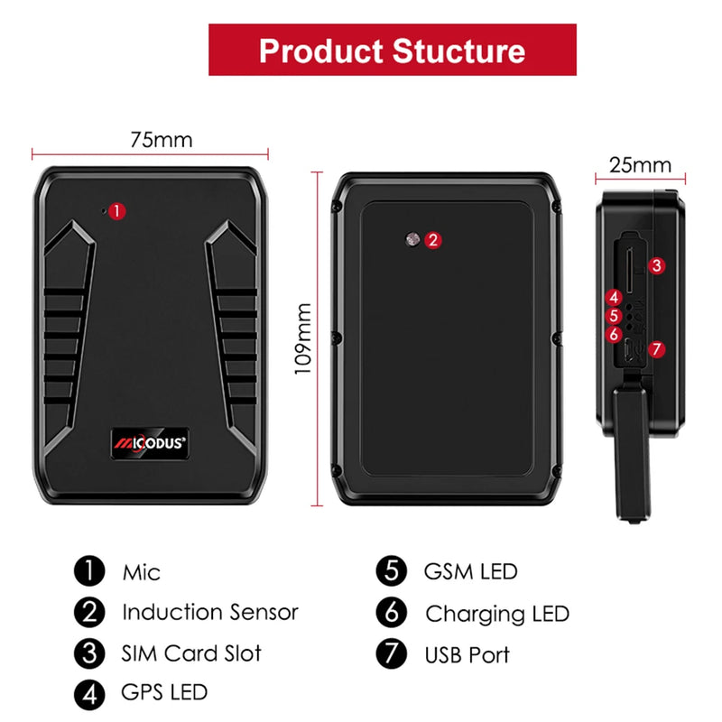 Traceur GPS MiCODUS ML808G – Suivi précis et sécurité renforcée