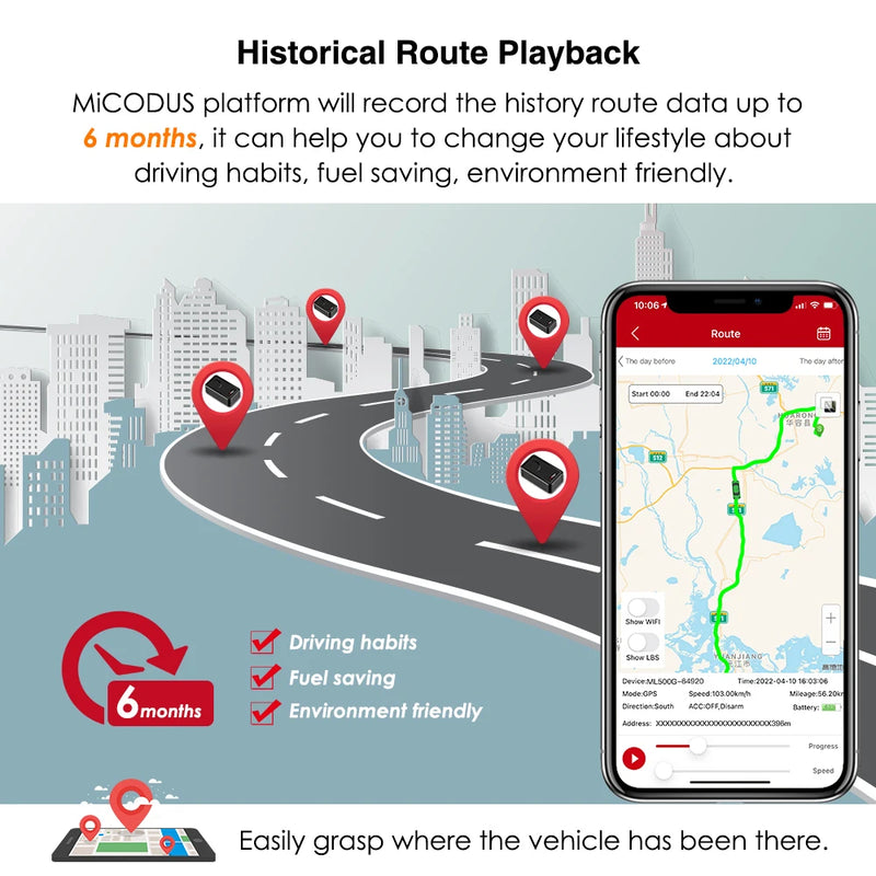 Traceur GPS MiCODUS ML500G – Précision 4G et autonomie 1 mois