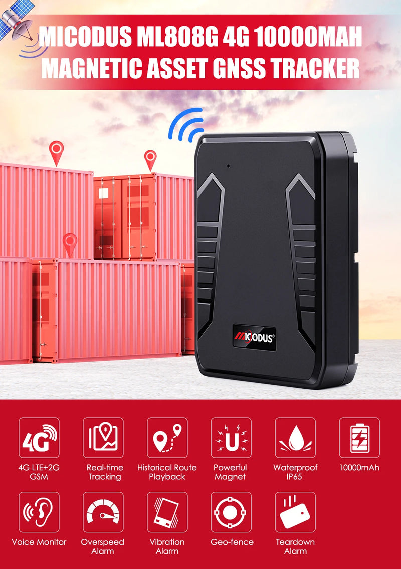 Traceur GPS MiCODUS ML808G – Suivi précis et sécurité renforcée